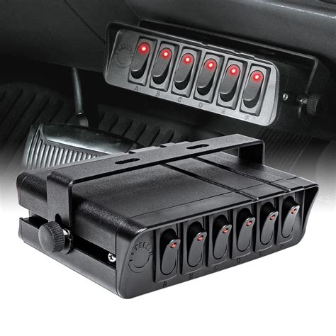 rocker switch junction box|12 gang rocker switch panel.